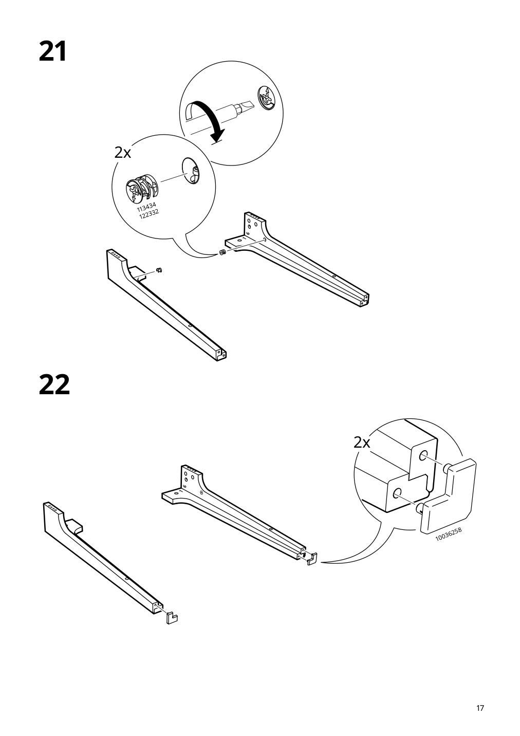 Assembly instructions for IKEA Lommarp desk dark blue green | Page 17 - IKEA LOMMARP/BJÖRKBERGET desk and storage combination 594.365.47