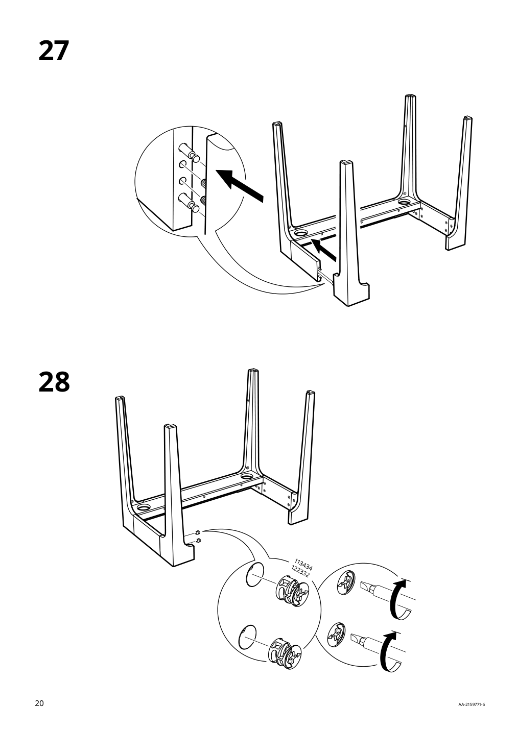 Assembly instructions for IKEA Lommarp desk dark blue green | Page 20 - IKEA LOMMARP/BJÖRKBERGET desk and storage combination 594.365.47