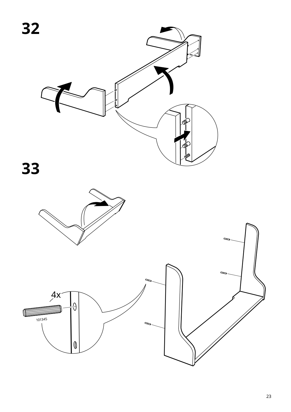 Assembly instructions for IKEA Lommarp desk dark blue green | Page 23 - IKEA LOMMARP/BJÖRKBERGET desk and storage combination 594.365.47