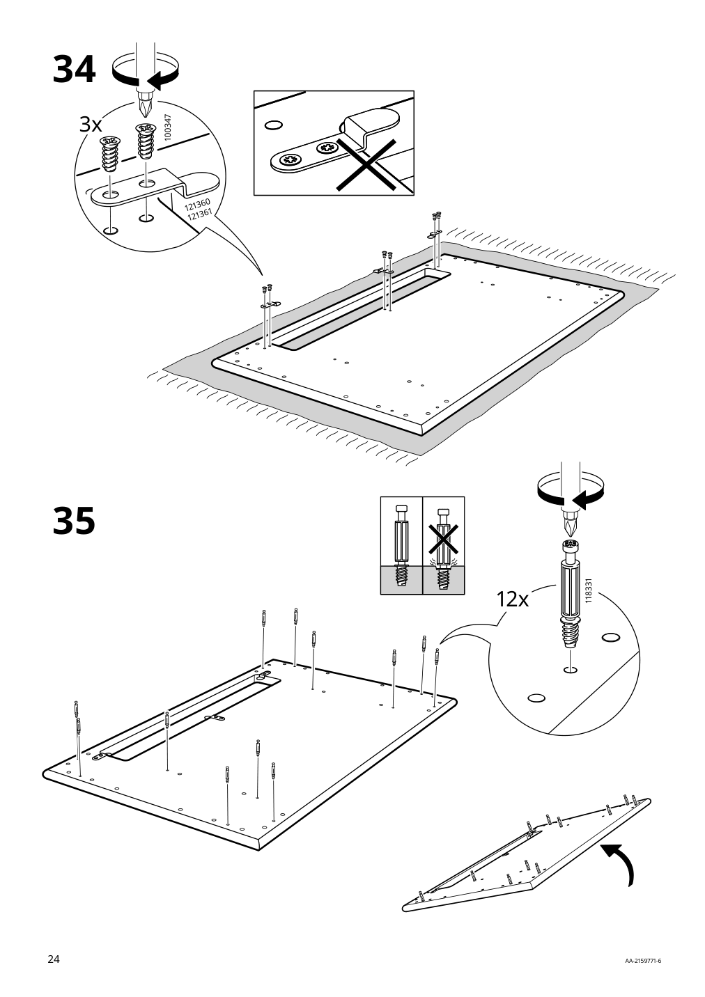 Assembly instructions for IKEA Lommarp desk dark blue green | Page 24 - IKEA LOMMARP/BJÖRKBERGET desk and storage combination 594.365.47