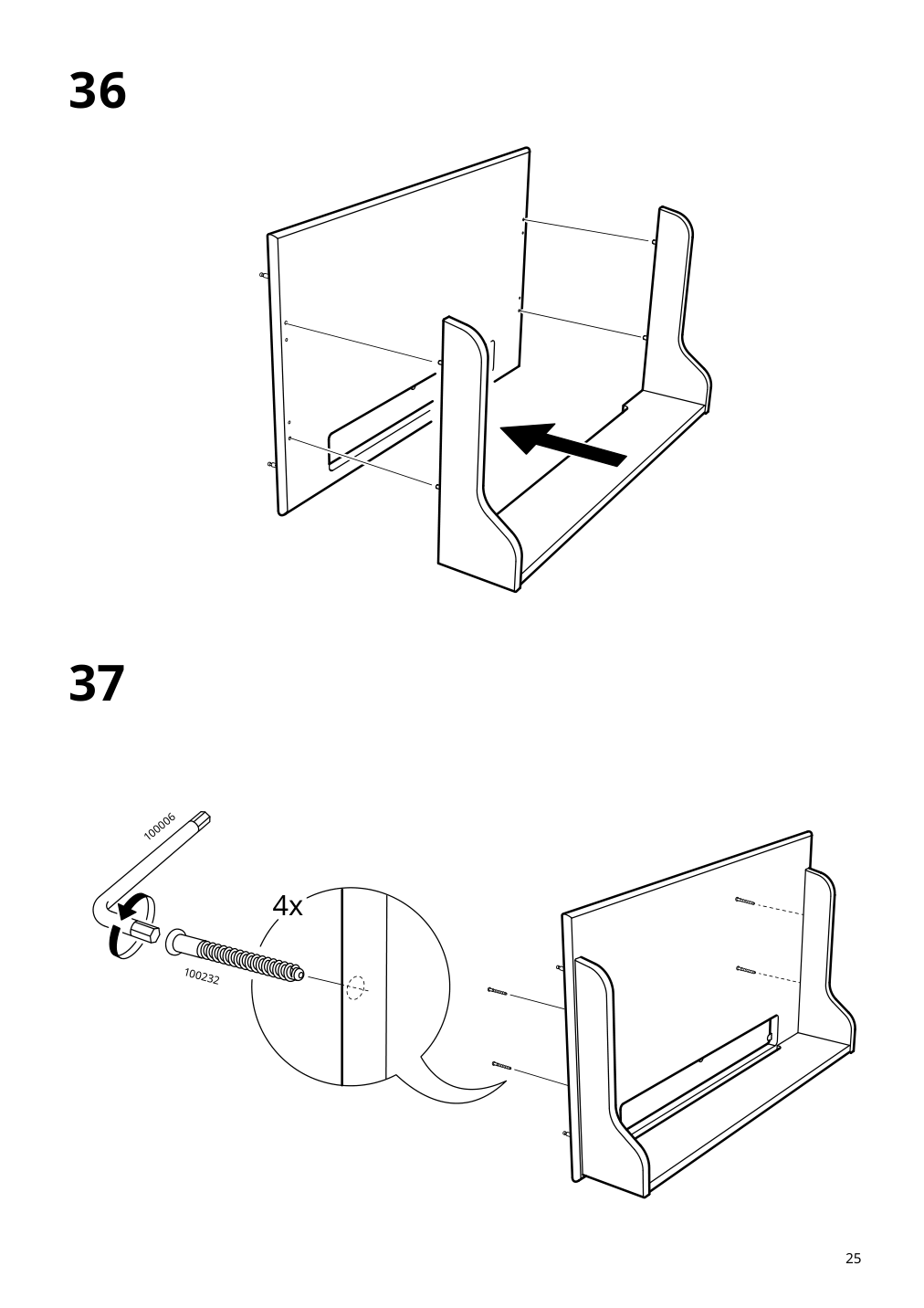 Assembly instructions for IKEA Lommarp desk dark blue green | Page 25 - IKEA LOMMARP/BJÖRKBERGET desk and storage combination 594.365.47