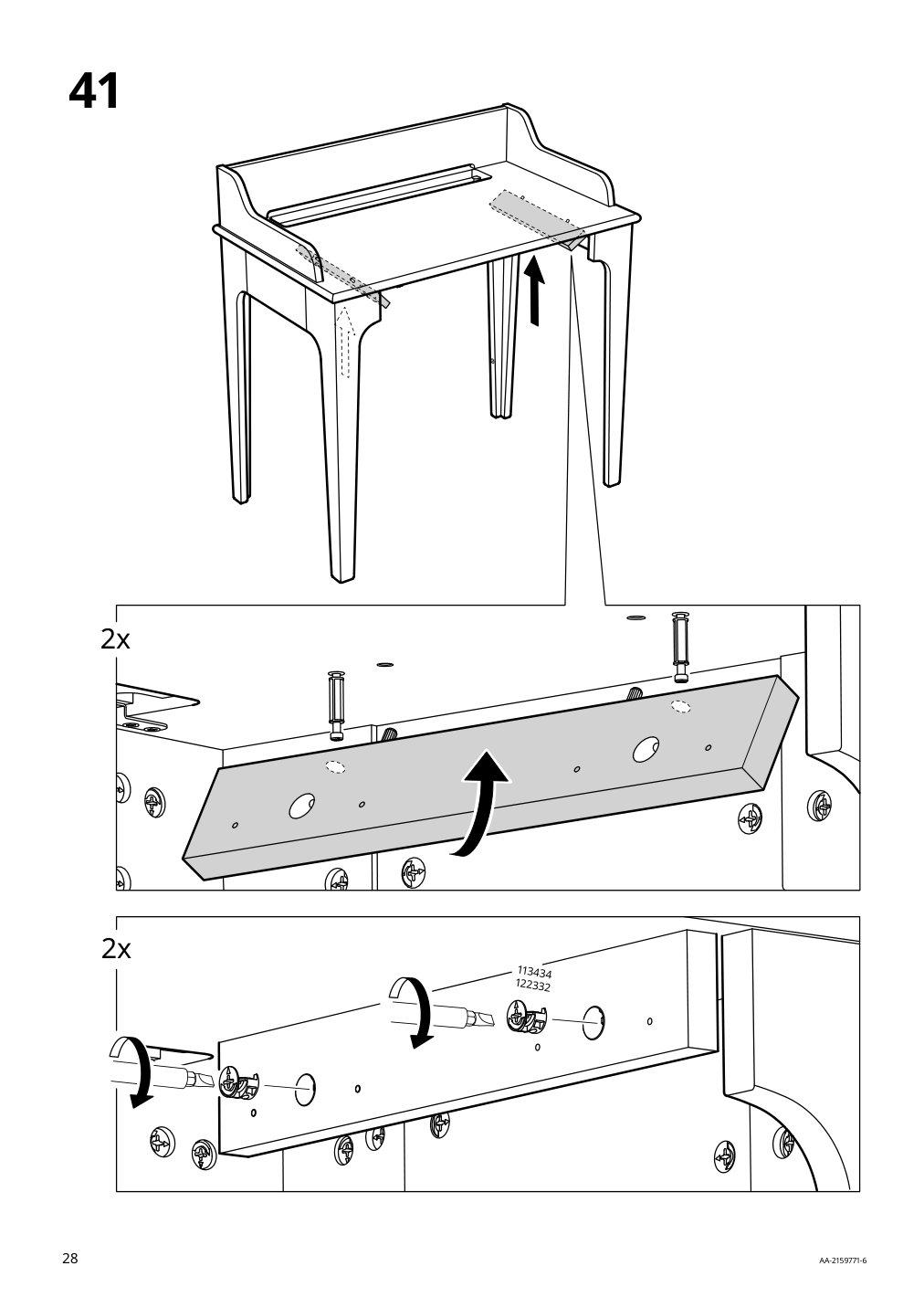 Assembly instructions for IKEA Lommarp desk dark blue green | Page 28 - IKEA LOMMARP/BJÖRKBERGET desk and storage combination 594.365.47