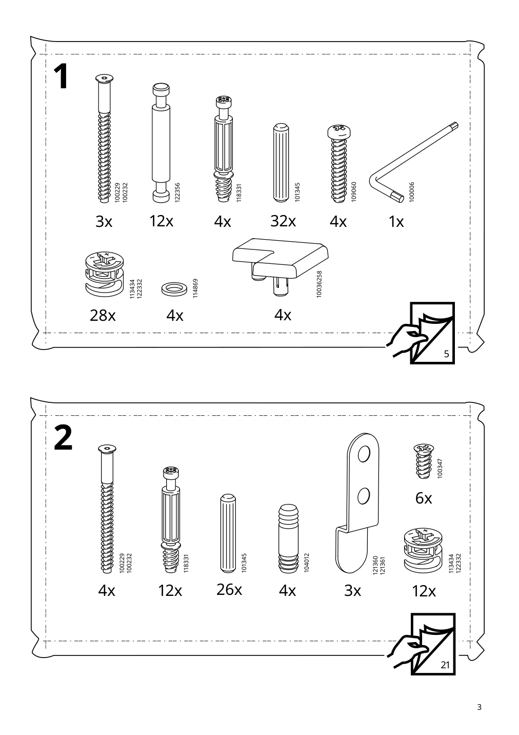 Assembly instructions for IKEA Lommarp desk dark blue green | Page 3 - IKEA LOMMARP/BJÖRKBERGET desk and storage combination 594.365.47