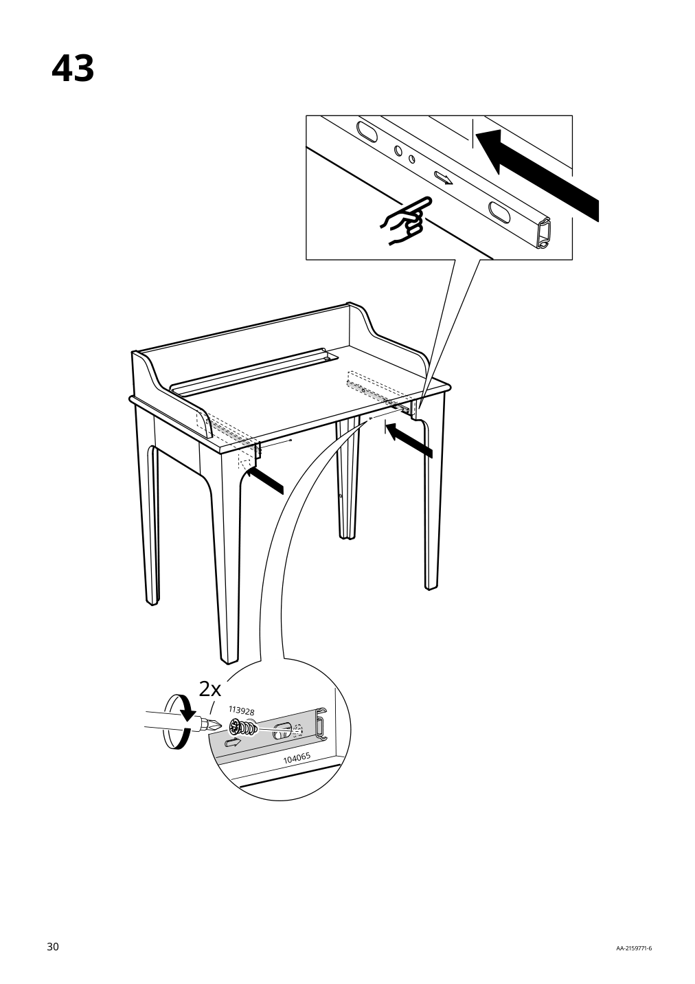 Assembly instructions for IKEA Lommarp desk dark blue green | Page 30 - IKEA LOMMARP/BJÖRKBERGET desk and storage combination 594.365.47