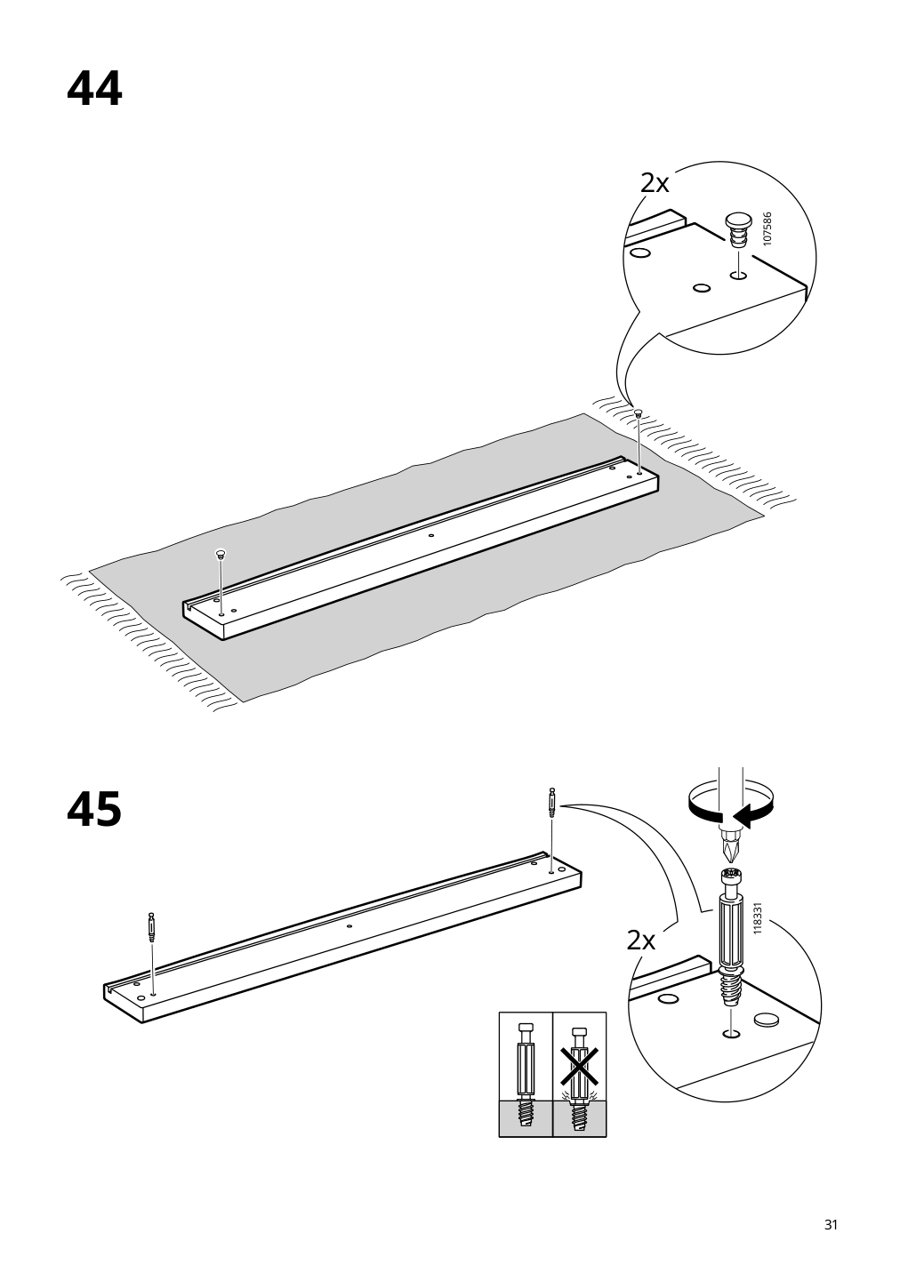 Assembly instructions for IKEA Lommarp desk dark blue green | Page 31 - IKEA LOMMARP/BJÖRKBERGET desk and storage combination 594.365.47