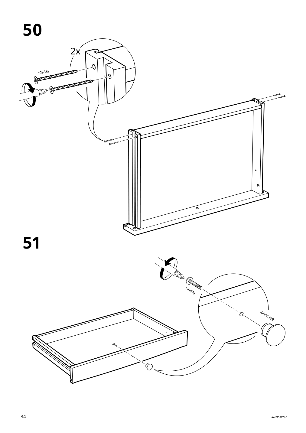 Assembly instructions for IKEA Lommarp desk dark blue green | Page 34 - IKEA LOMMARP/BJÖRKBERGET desk and storage combination 594.365.47