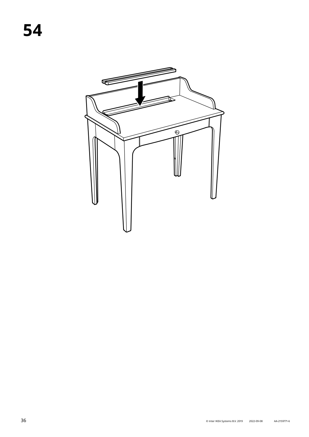 Assembly instructions for IKEA Lommarp desk dark blue green | Page 36 - IKEA LOMMARP/BJÖRKBERGET desk and storage combination 594.365.47