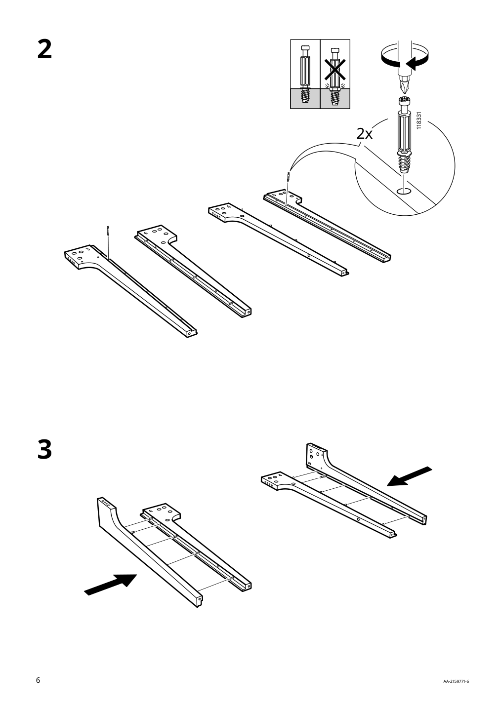 Assembly instructions for IKEA Lommarp desk dark blue green | Page 6 - IKEA LOMMARP/BJÖRKBERGET desk and storage combination 594.365.47