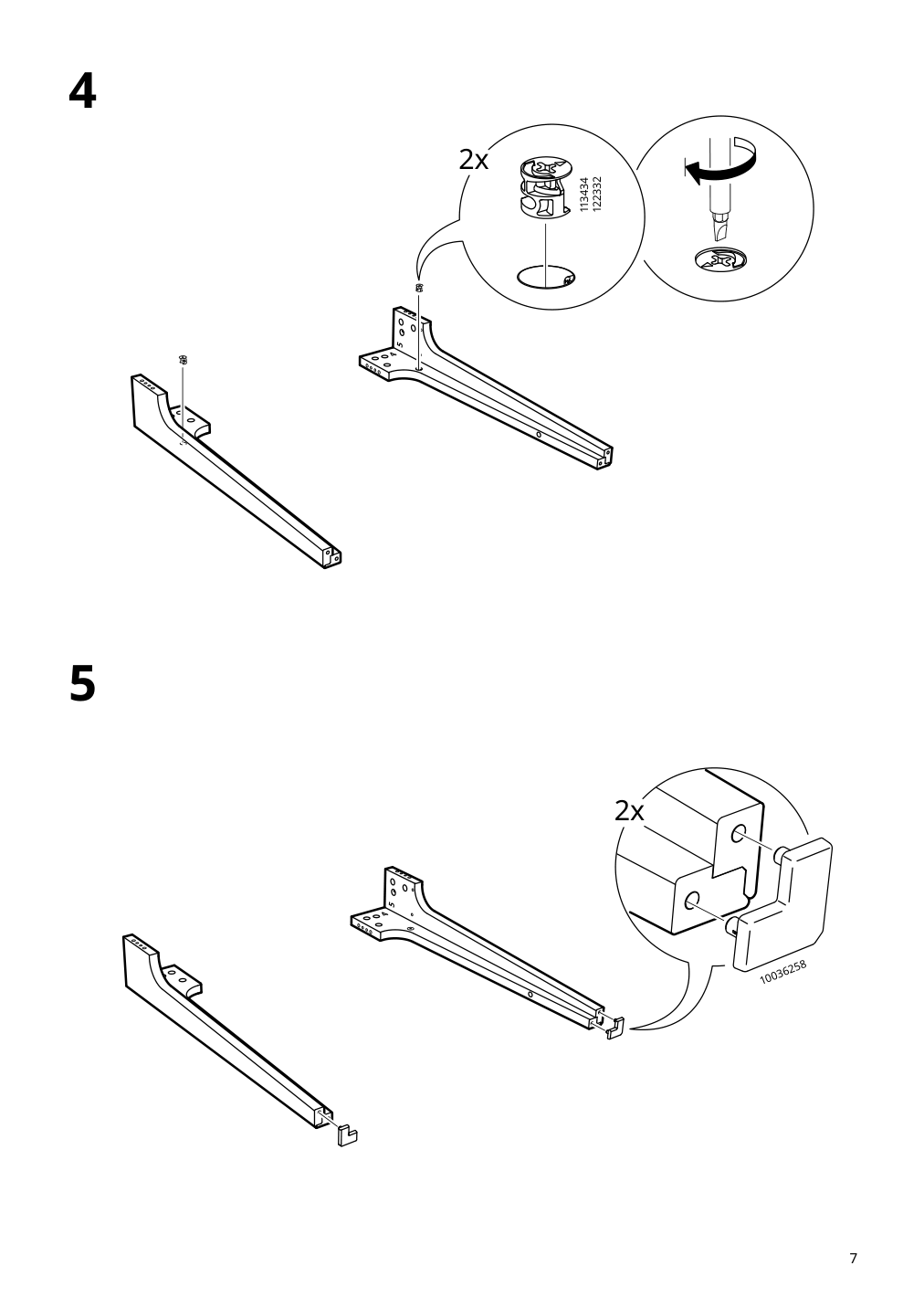 Assembly instructions for IKEA Lommarp desk dark blue green | Page 7 - IKEA LOMMARP/BJÖRKBERGET desk and storage combination 594.365.47