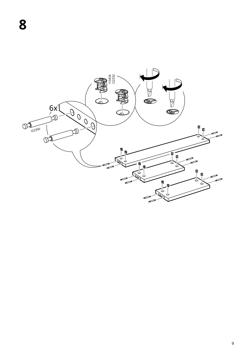 Assembly instructions for IKEA Lommarp desk dark blue green | Page 9 - IKEA LOMMARP/BJÖRKBERGET desk and storage combination 594.365.47