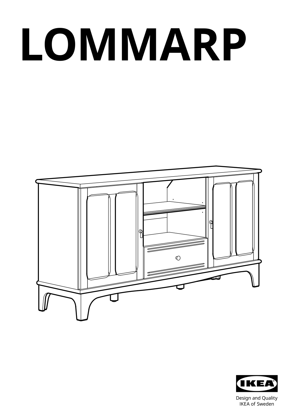 Assembly instructions for IKEA Lommarp tv unit black | Page 1 - IKEA LOMMARP TV unit 705.661.89