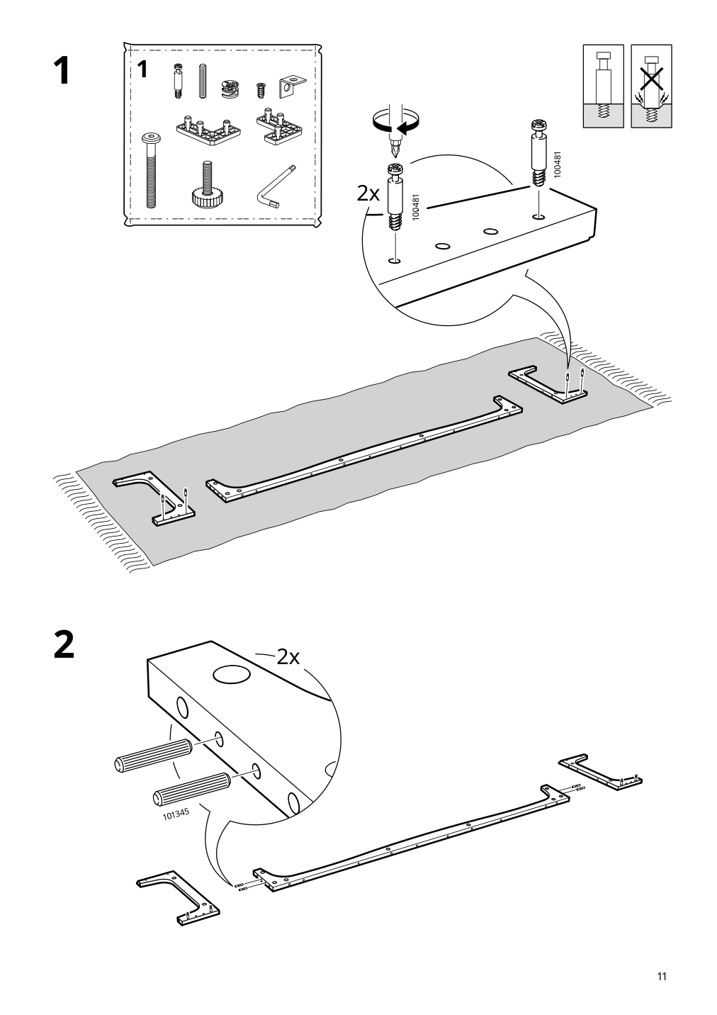 Assembly instructions for IKEA Lommarp tv unit black | Page 11 - IKEA LOMMARP TV unit 705.661.89