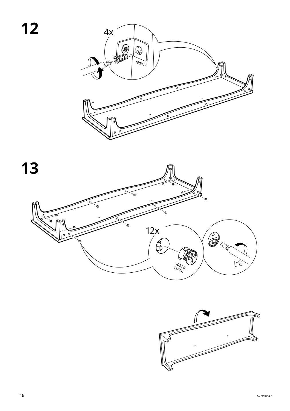 Assembly instructions for IKEA Lommarp tv unit black | Page 16 - IKEA LOMMARP TV unit 705.661.89