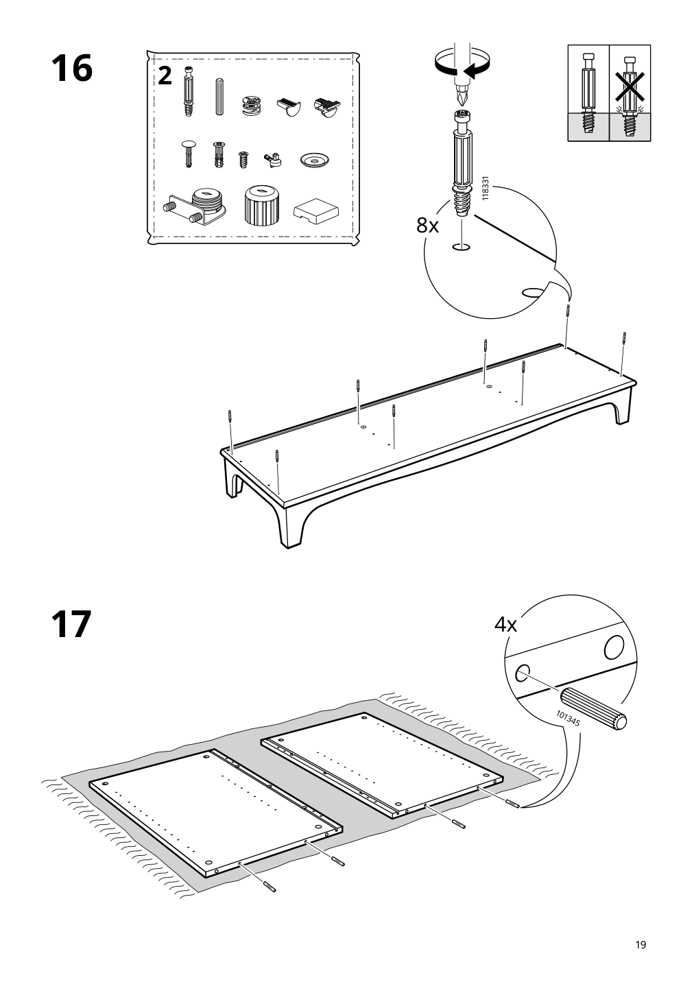 Assembly instructions for IKEA Lommarp tv unit black | Page 19 - IKEA LOMMARP TV unit 705.661.89