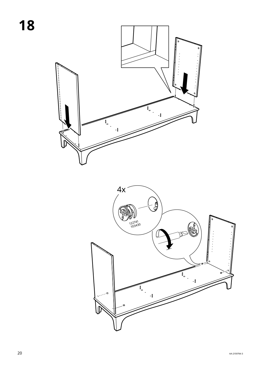 Assembly instructions for IKEA Lommarp tv unit black | Page 20 - IKEA LOMMARP TV unit 705.661.89