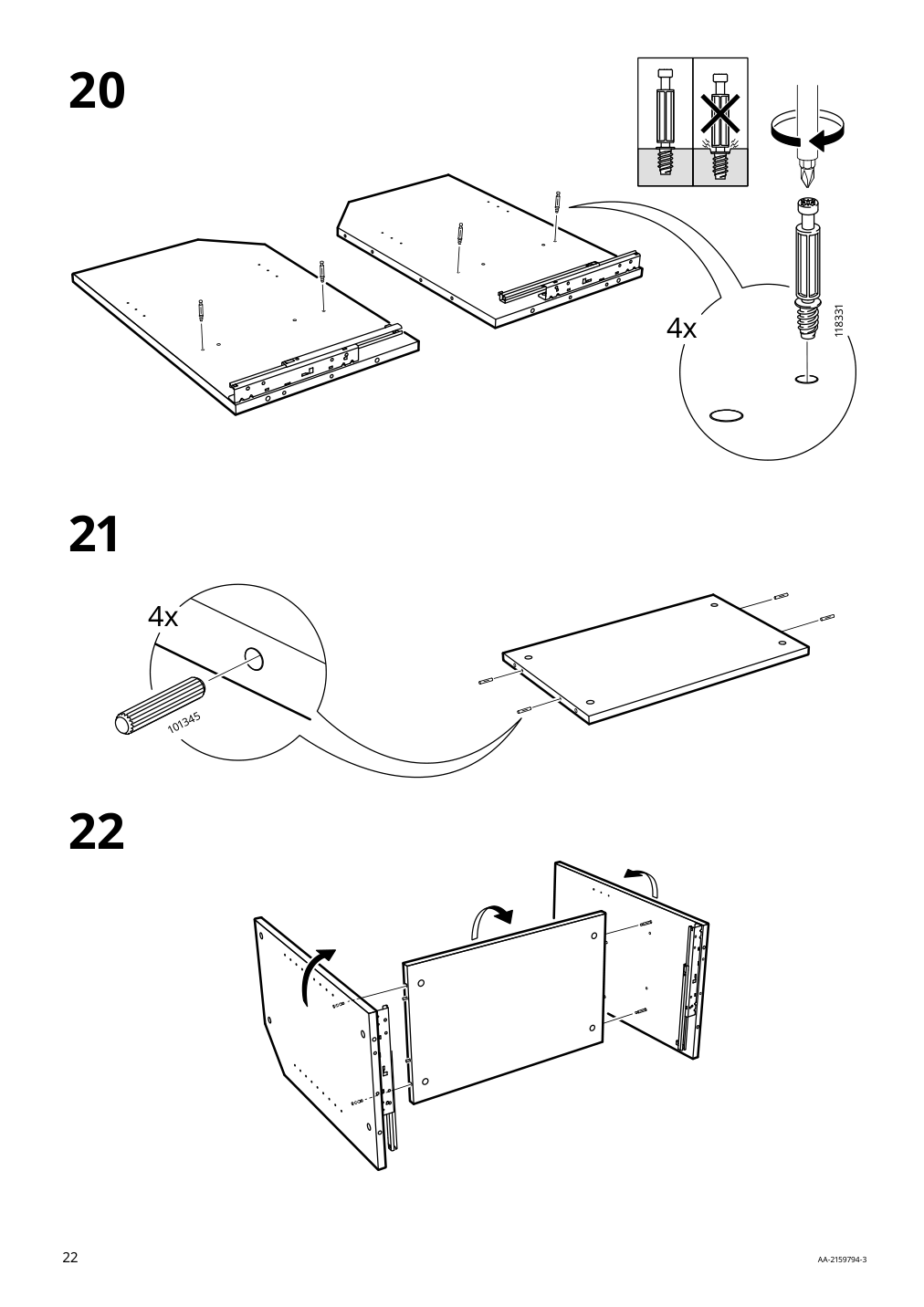 Assembly instructions for IKEA Lommarp tv unit black | Page 22 - IKEA LOMMARP TV unit 705.661.89