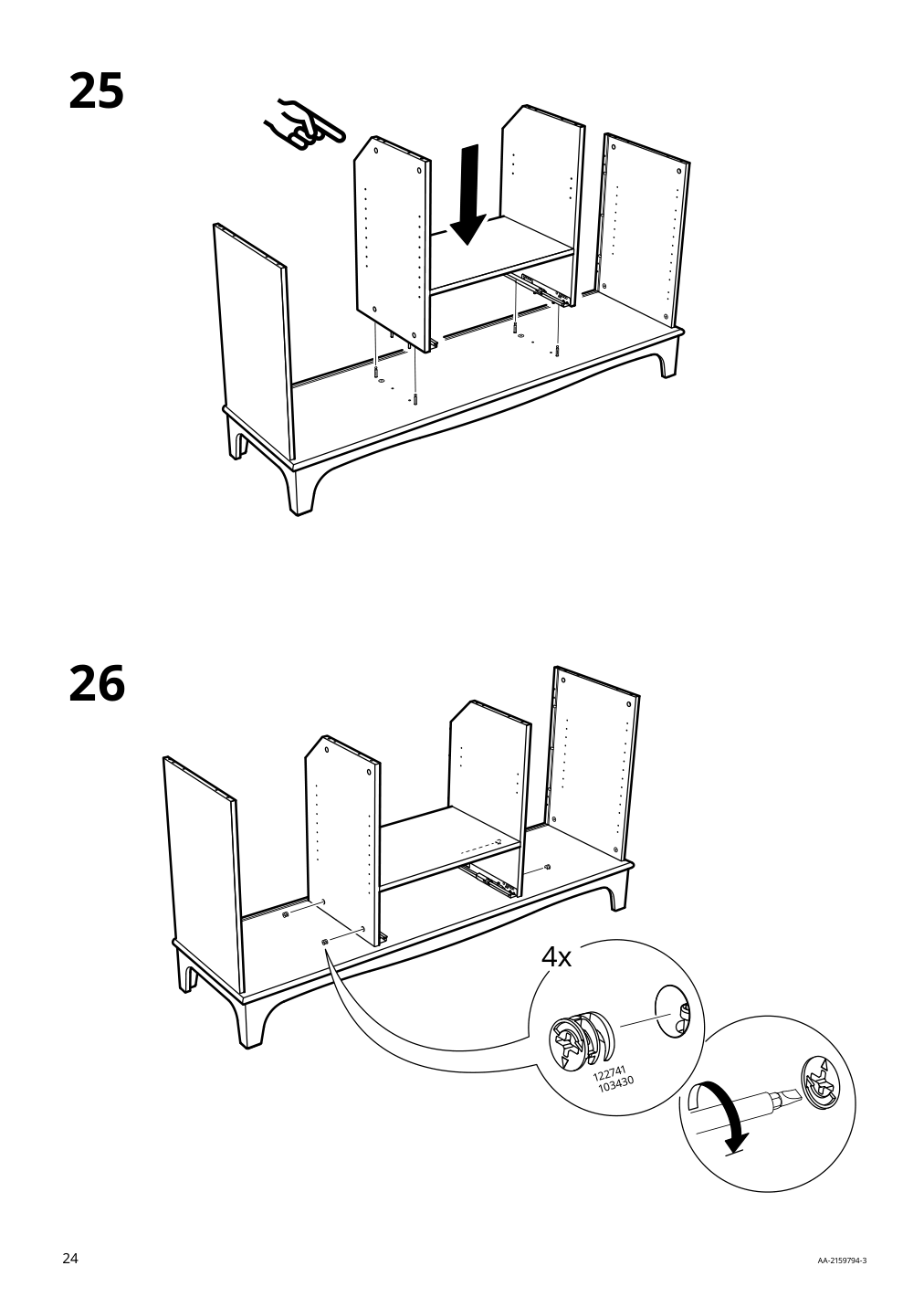 Assembly instructions for IKEA Lommarp tv unit black | Page 24 - IKEA LOMMARP TV unit 705.661.89