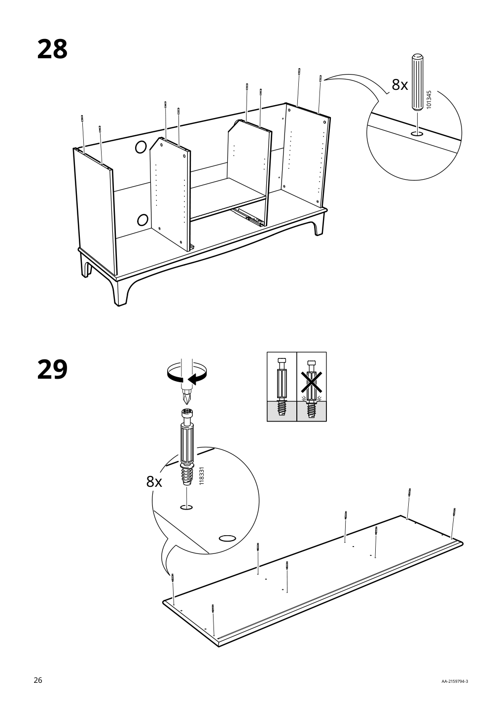 Assembly instructions for IKEA Lommarp tv unit black | Page 26 - IKEA LOMMARP TV unit 705.661.89