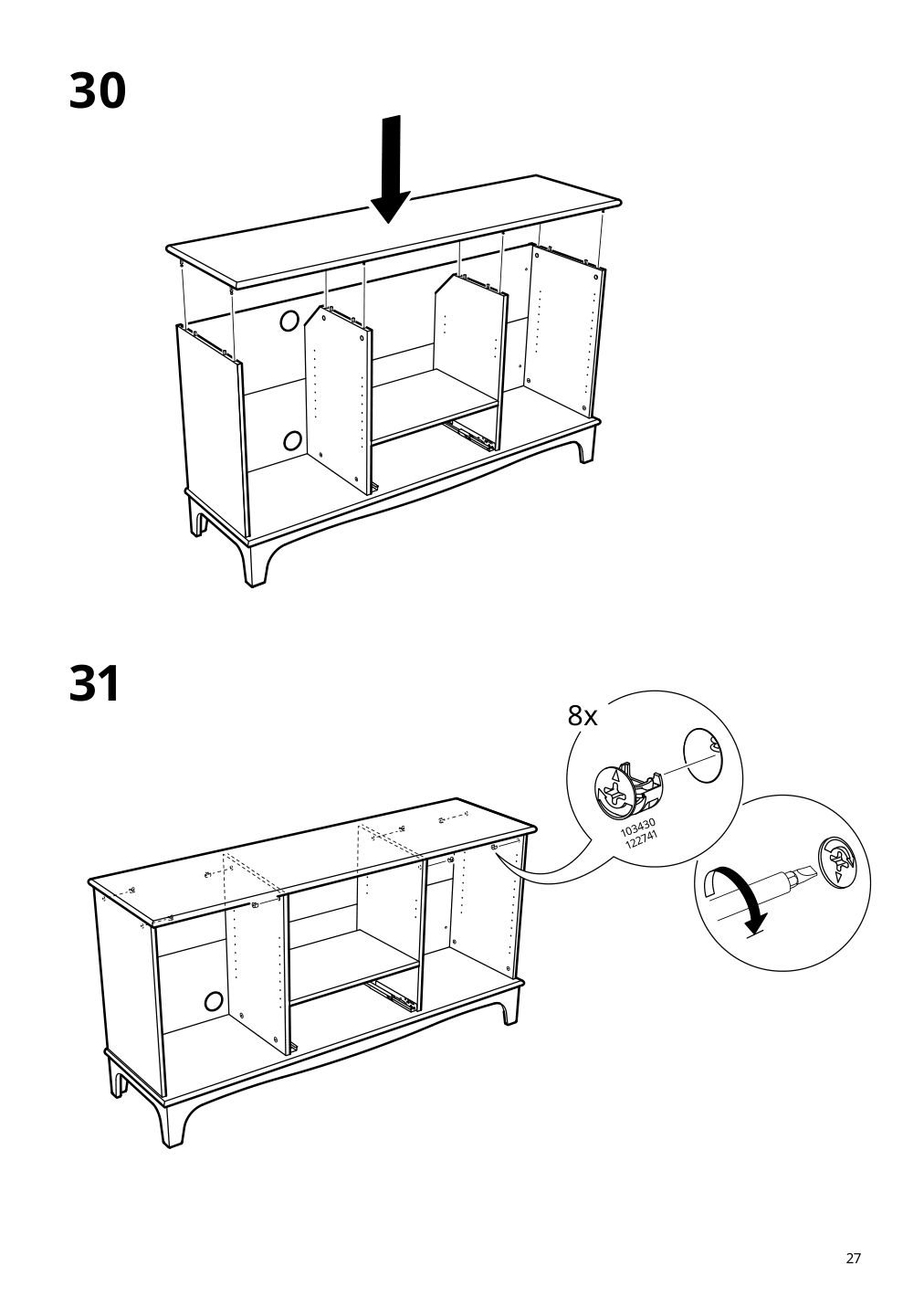 Assembly instructions for IKEA Lommarp tv unit black | Page 27 - IKEA LOMMARP TV unit 705.661.89