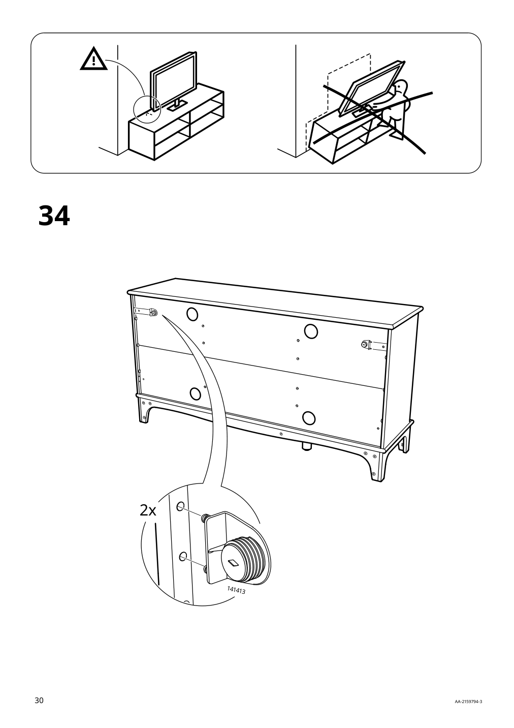 Assembly instructions for IKEA Lommarp tv unit black | Page 30 - IKEA LOMMARP TV unit 705.661.89