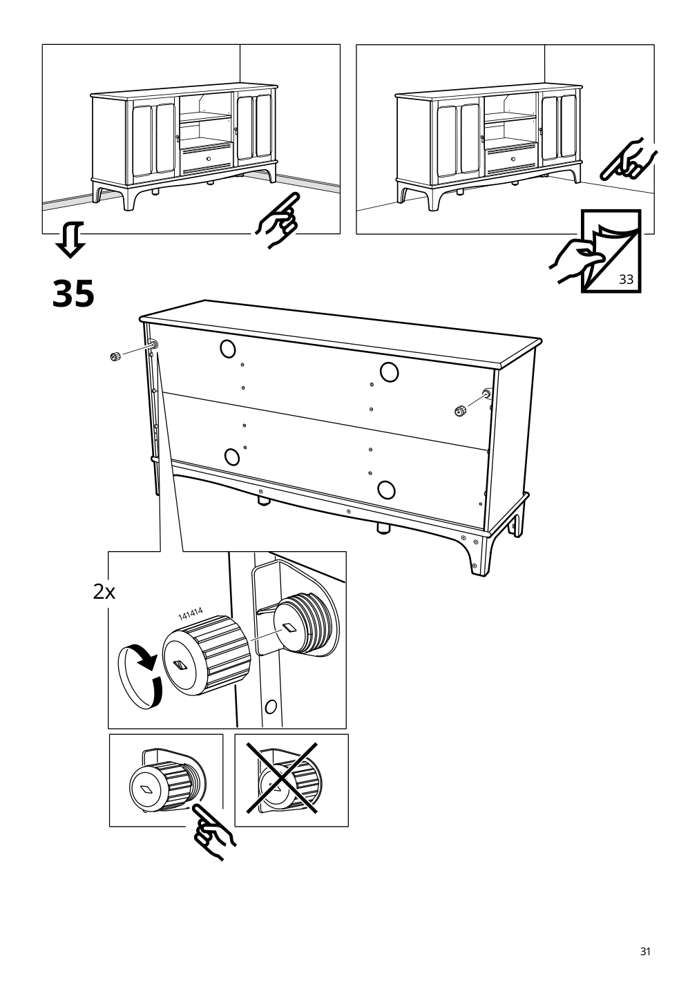 Assembly instructions for IKEA Lommarp tv unit black | Page 31 - IKEA LOMMARP TV unit 705.661.89