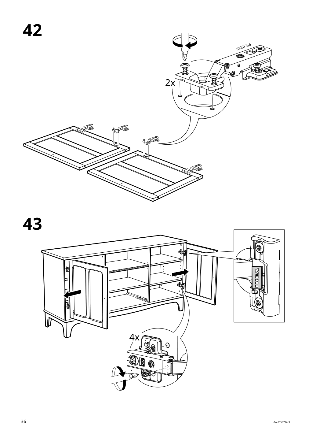 Assembly instructions for IKEA Lommarp tv unit black | Page 36 - IKEA LOMMARP TV unit 705.661.89