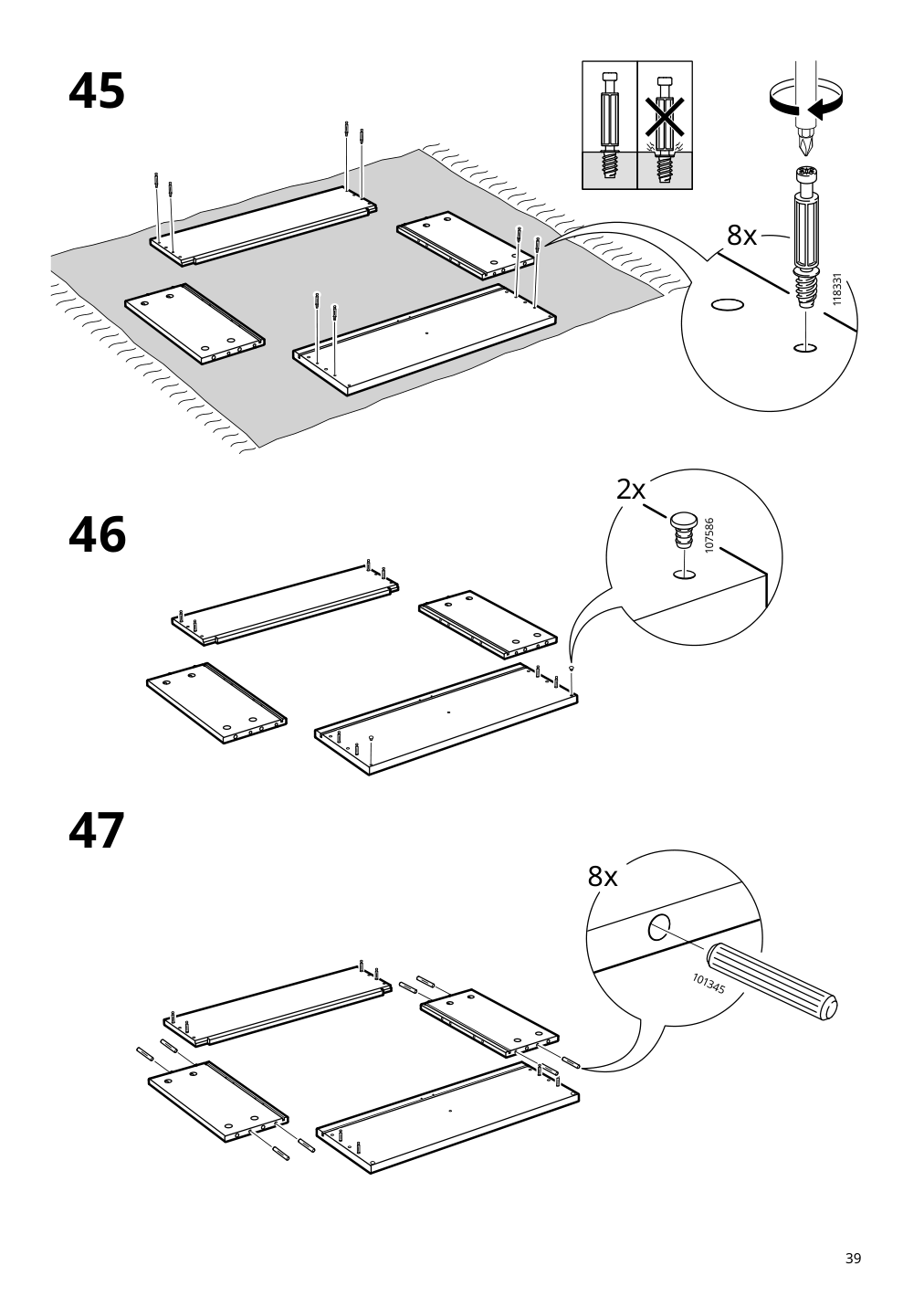 Assembly instructions for IKEA Lommarp tv unit black | Page 39 - IKEA LOMMARP TV unit 705.661.89