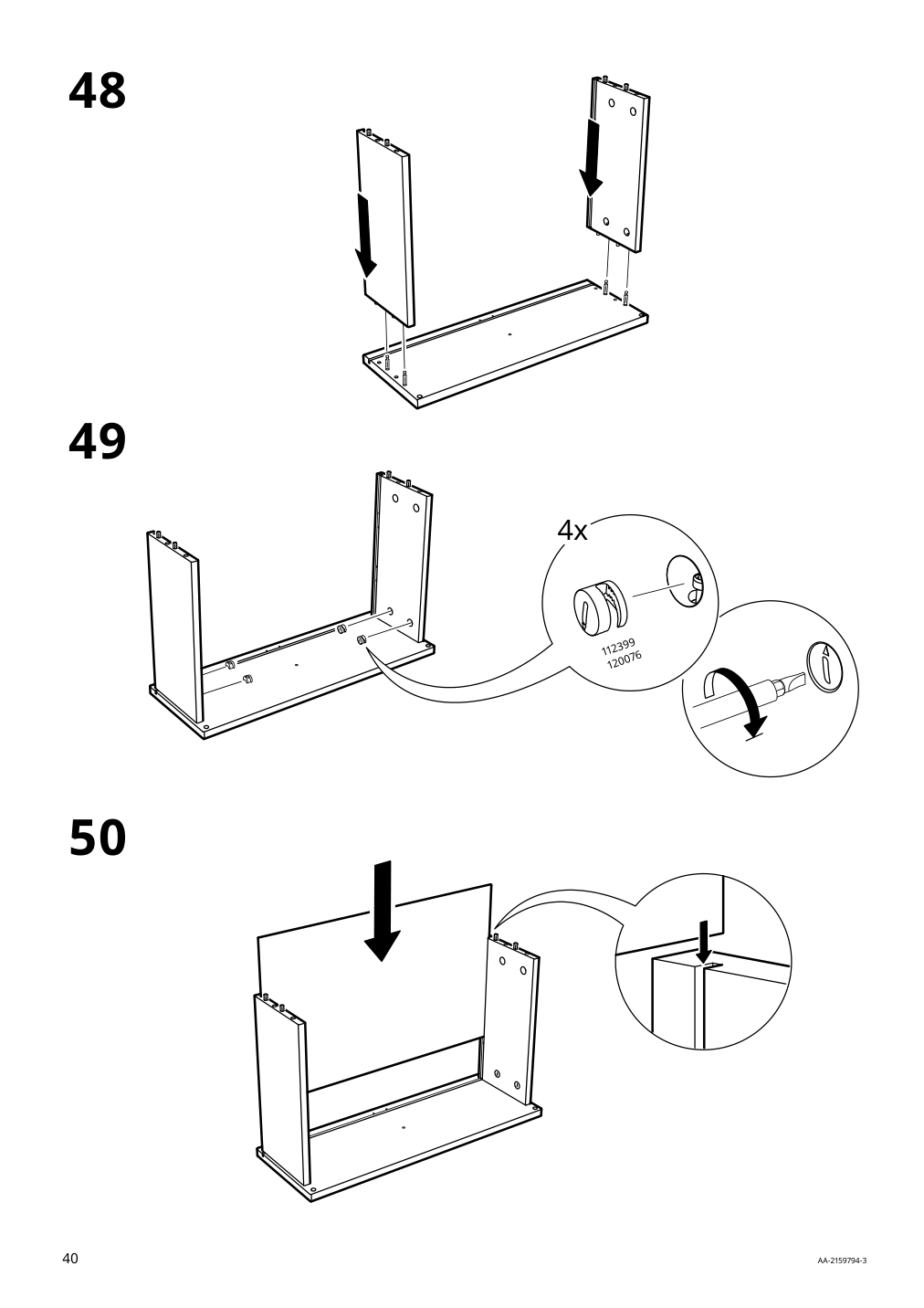 Assembly instructions for IKEA Lommarp tv unit black | Page 40 - IKEA LOMMARP TV unit 705.661.89