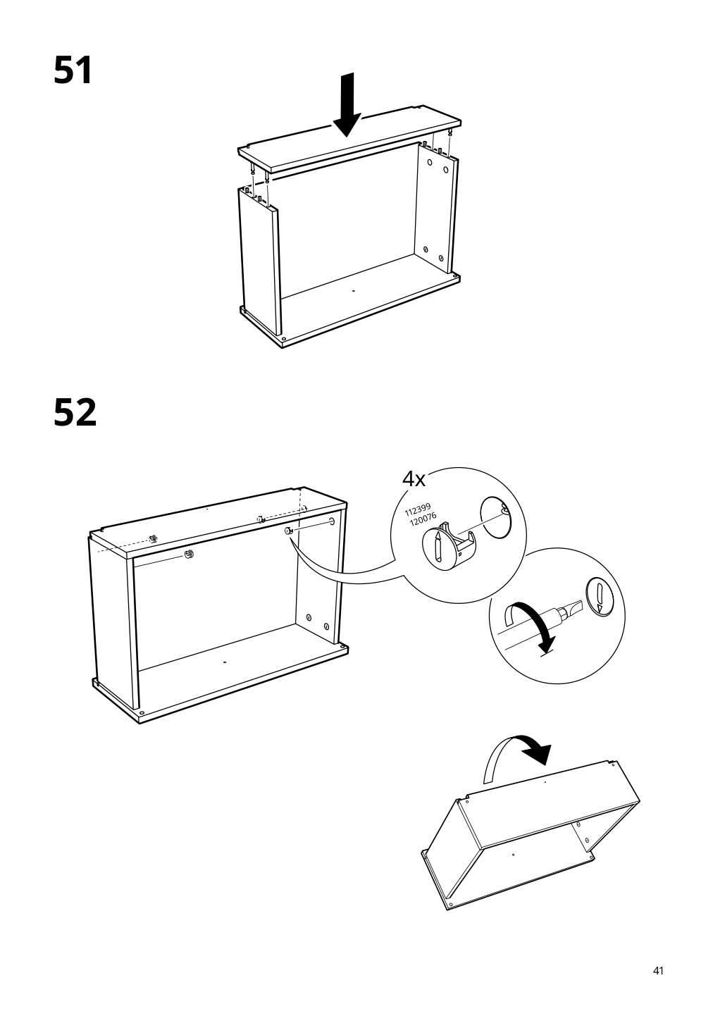 Assembly instructions for IKEA Lommarp tv unit black | Page 41 - IKEA LOMMARP TV unit 705.661.89