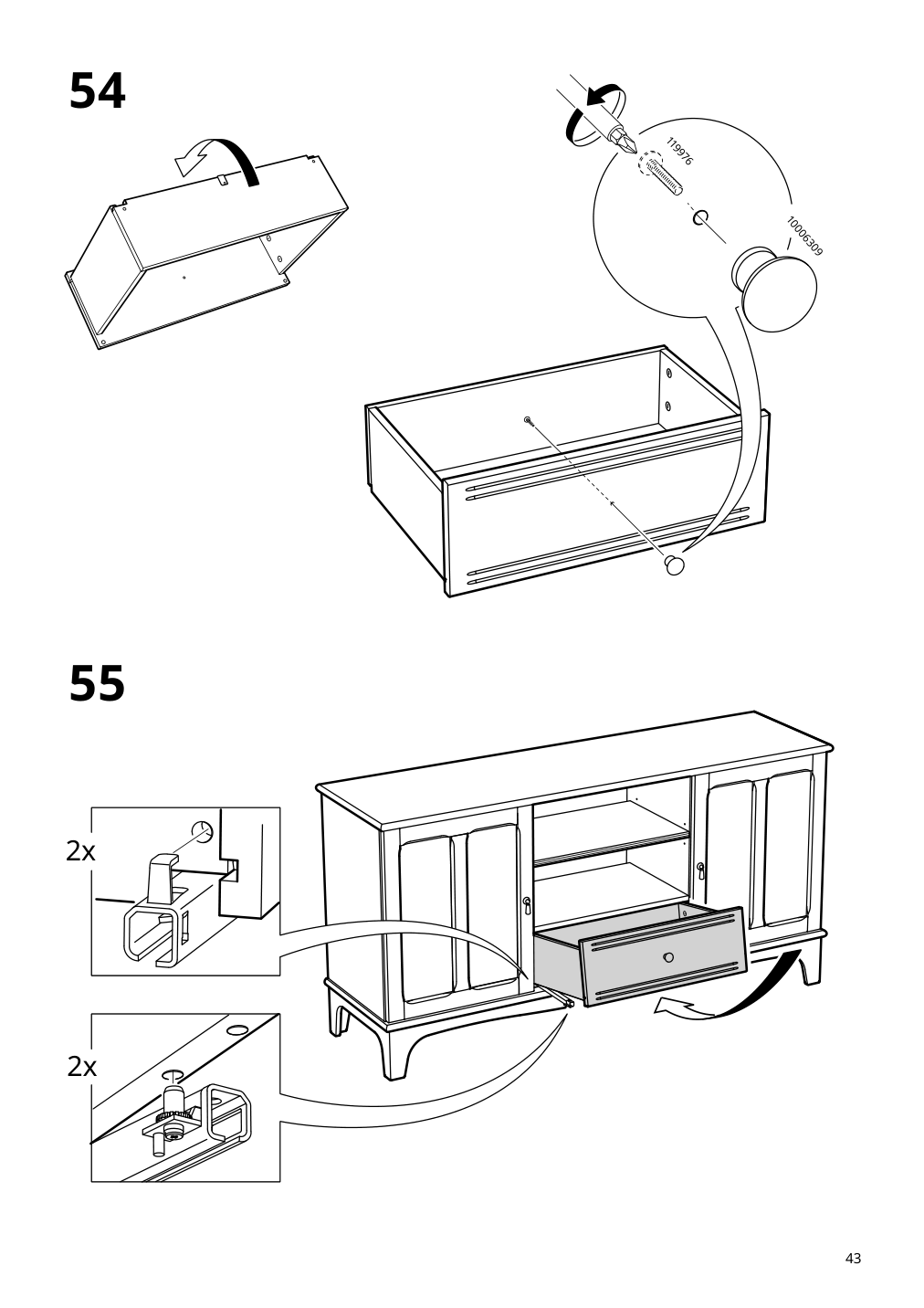 Assembly instructions for IKEA Lommarp tv unit black | Page 43 - IKEA LOMMARP TV unit 705.661.89