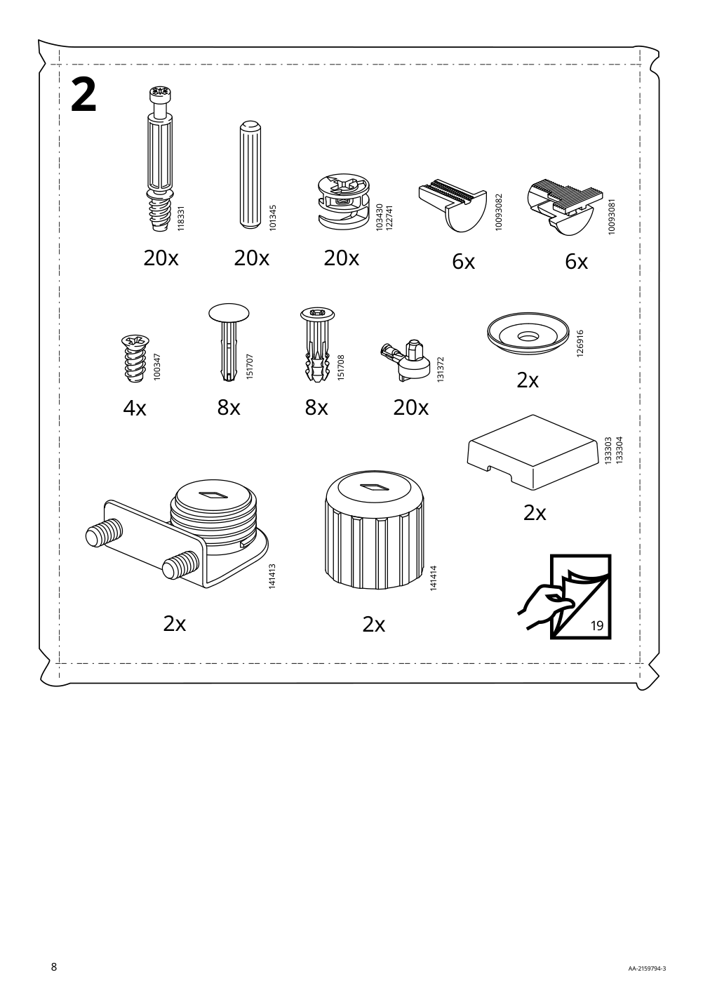 Assembly instructions for IKEA Lommarp tv unit black | Page 8 - IKEA LOMMARP TV unit 705.661.89