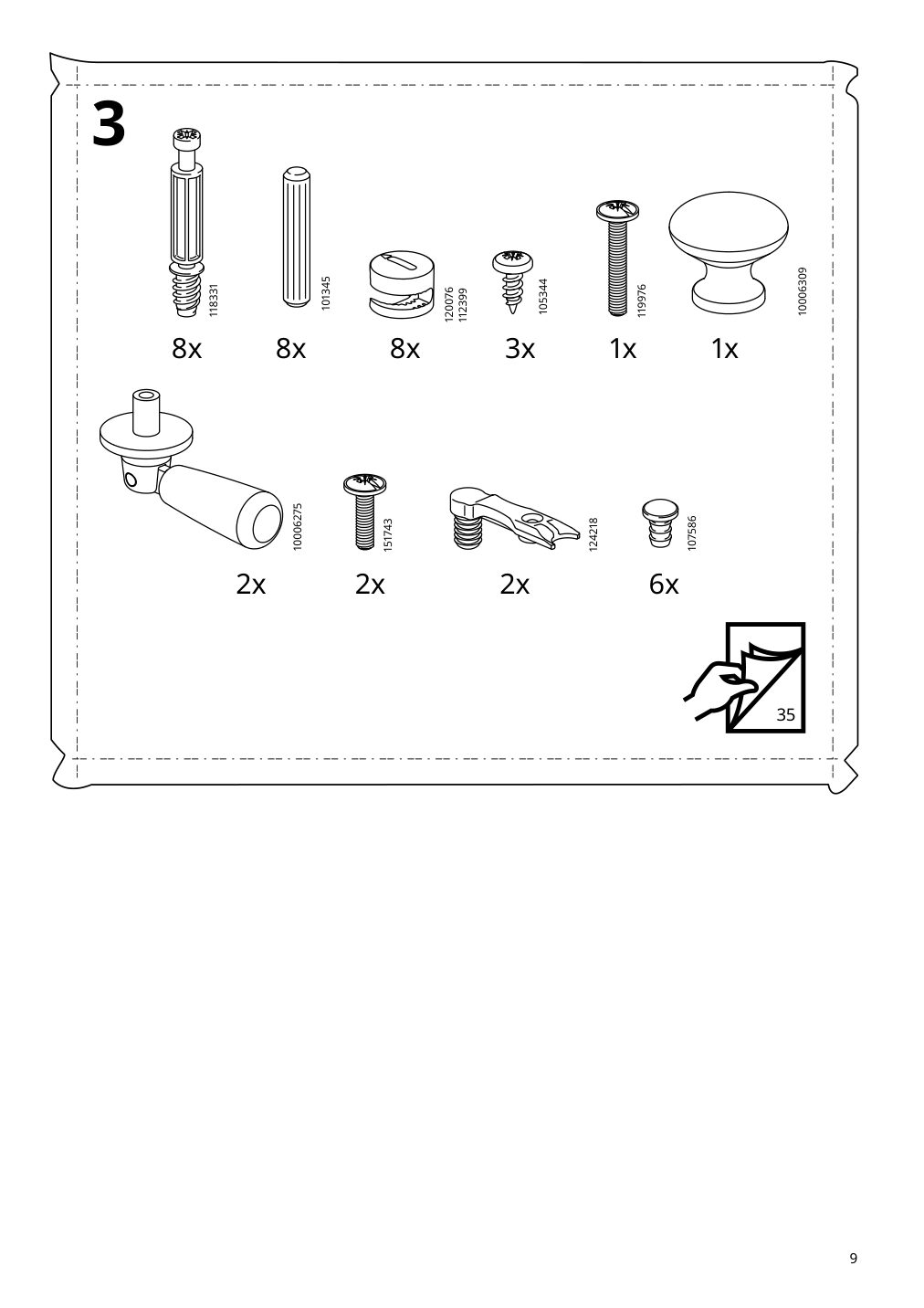 Assembly instructions for IKEA Lommarp tv unit black | Page 9 - IKEA LOMMARP TV unit 705.661.89