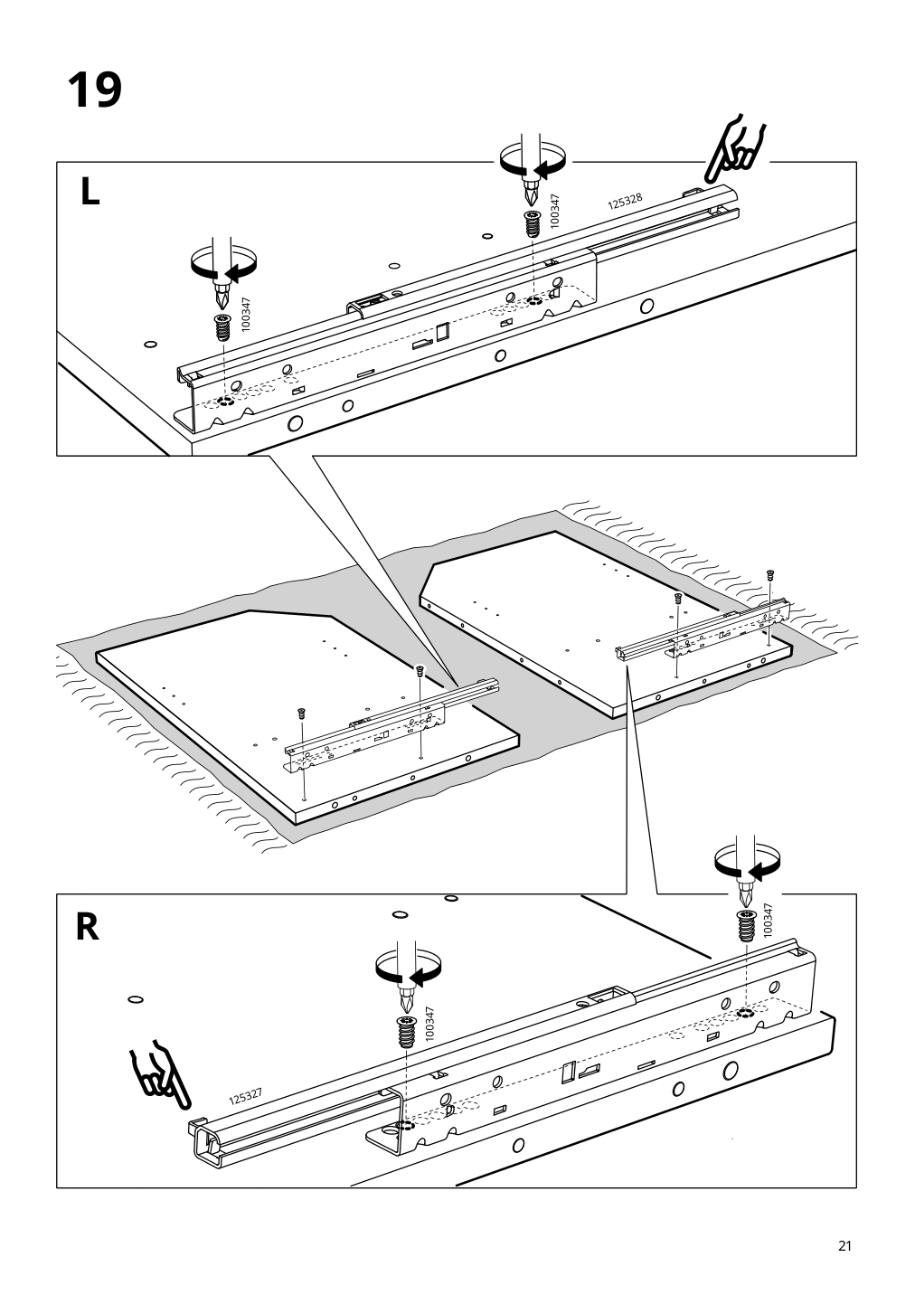 Assembly instructions for IKEA Lommarp tv unit dark blue green | Page 21 - IKEA LOMMARP TV unit 505.661.90