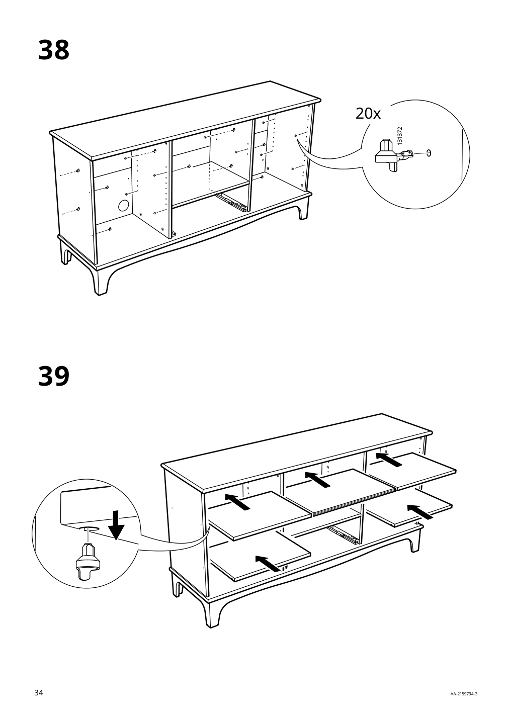 Assembly instructions for IKEA Lommarp tv unit dark blue green | Page 34 - IKEA LOMMARP TV unit 505.661.90