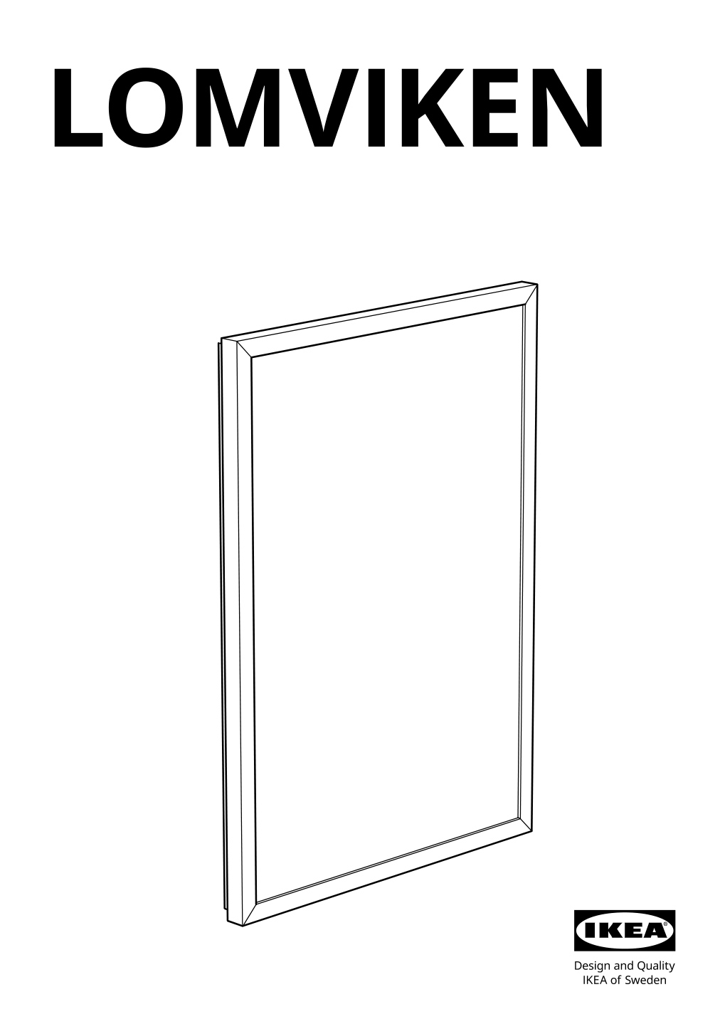 Assembly instructions for IKEA Lomviken frame aluminum | Page 1 - IKEA LOMVIKEN frame 203.358.51