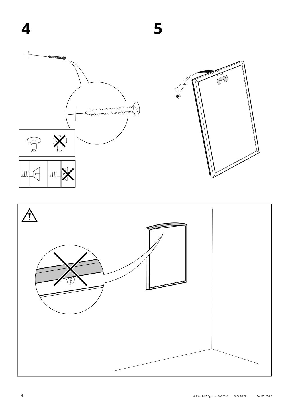 Assembly instructions for IKEA Lomviken frame aluminum | Page 4 - IKEA LOMVIKEN frame 203.358.51