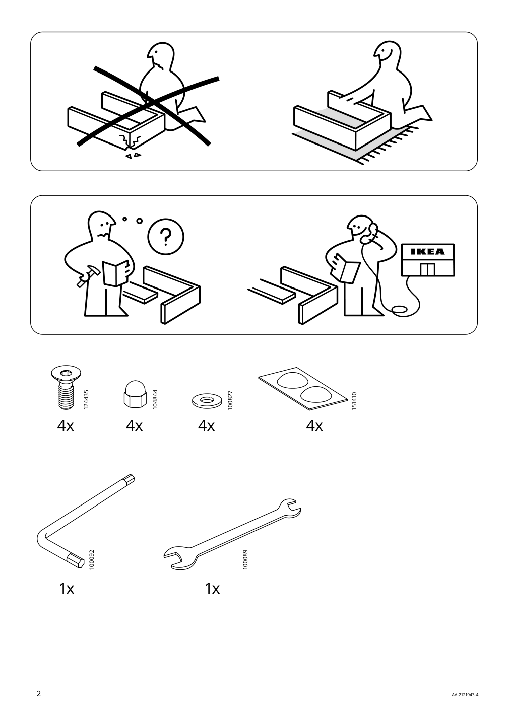 Assembly instructions for IKEA Lubban serving cart with storage rattan anthracite | Page 2 - IKEA LUBBAN serving cart with storage 504.343.07