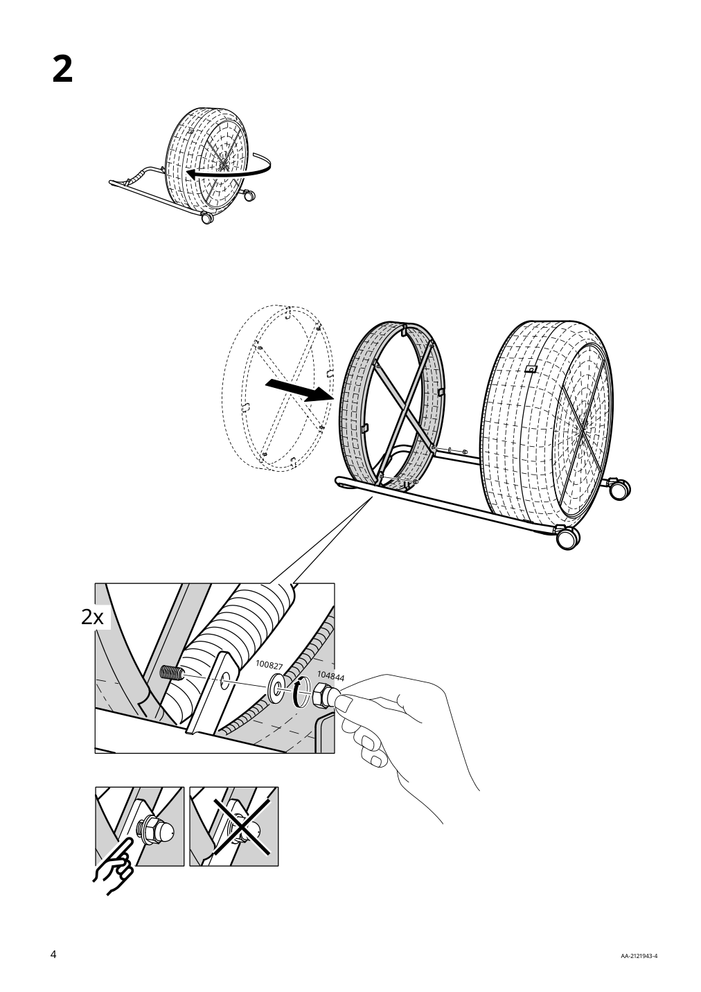 Assembly instructions for IKEA Lubban serving cart with storage rattan anthracite | Page 4 - IKEA LUBBAN serving cart with storage 504.343.07