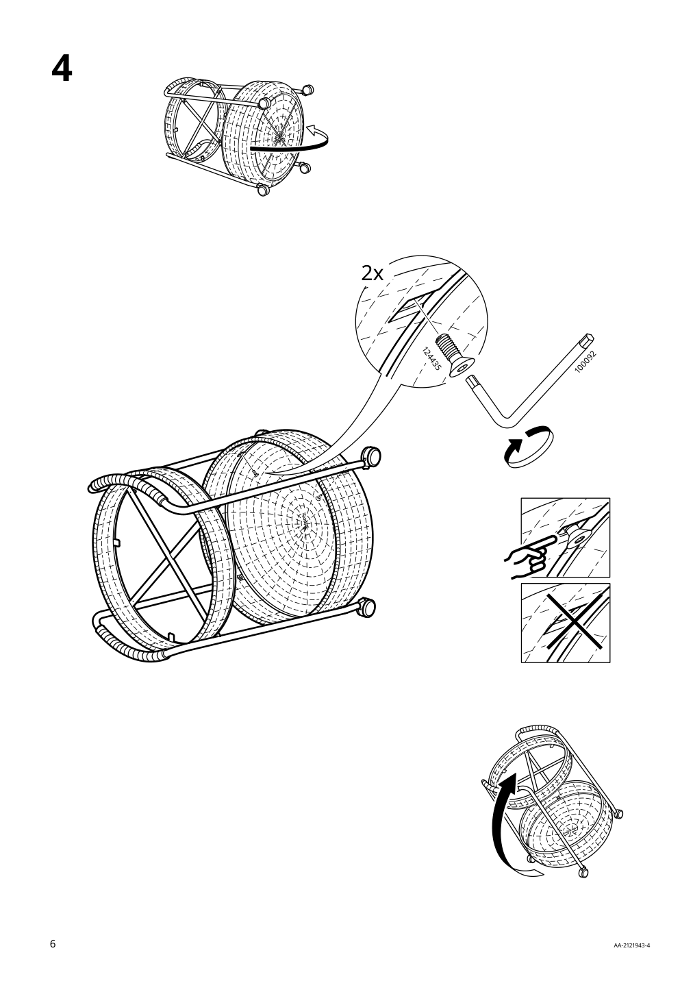 Assembly instructions for IKEA Lubban serving cart with storage rattan anthracite | Page 6 - IKEA LUBBAN serving cart with storage 504.343.07