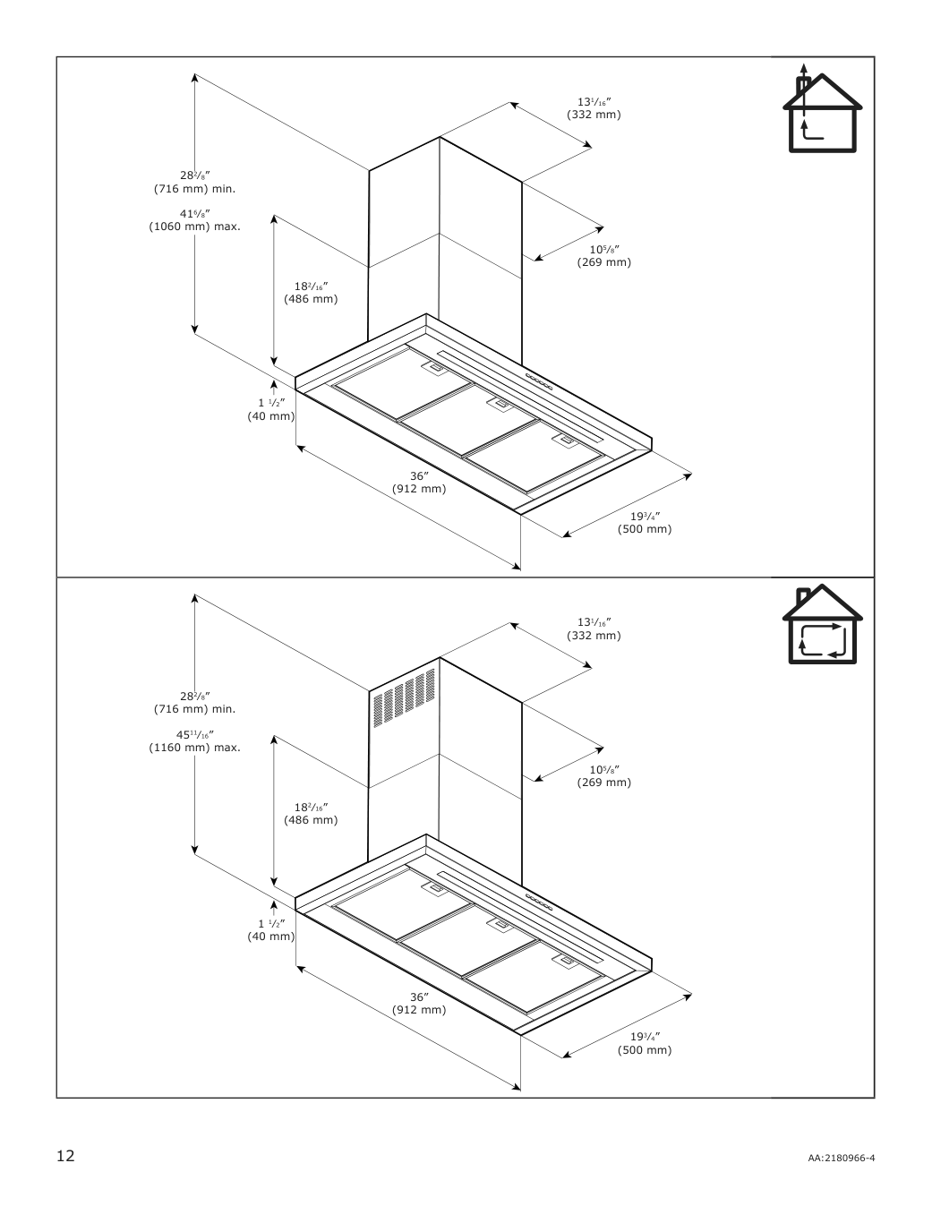 Assembly instructions for IKEA Luftburen wall mounted range hood stainless steel | Page 12 - IKEA LUFTBUREN wall mounted range hood 204.621.46