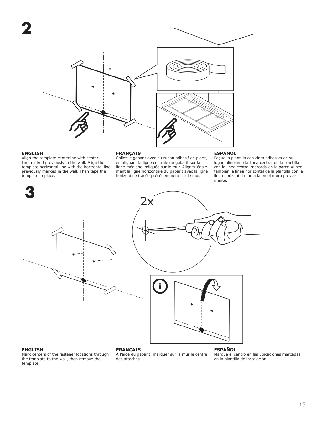 Assembly instructions for IKEA Luftburen wall mounted range hood stainless steel | Page 15 - IKEA LUFTBUREN wall mounted range hood 204.621.46