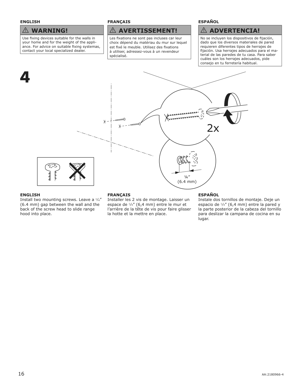 Assembly instructions for IKEA Luftburen wall mounted range hood stainless steel | Page 16 - IKEA LUFTBUREN wall mounted range hood 204.621.46