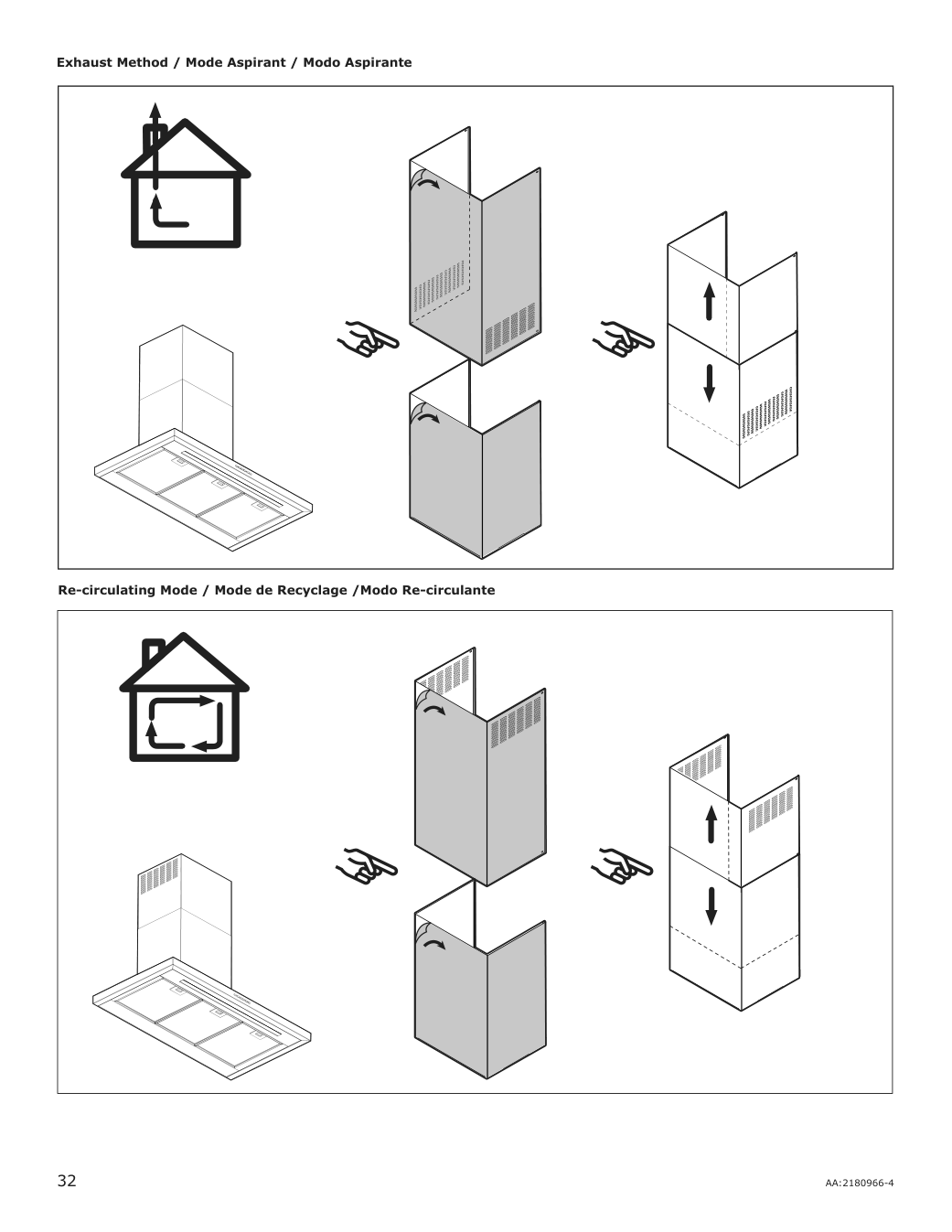 Assembly instructions for IKEA Luftburen wall mounted range hood stainless steel | Page 32 - IKEA LUFTBUREN wall mounted range hood 204.621.46