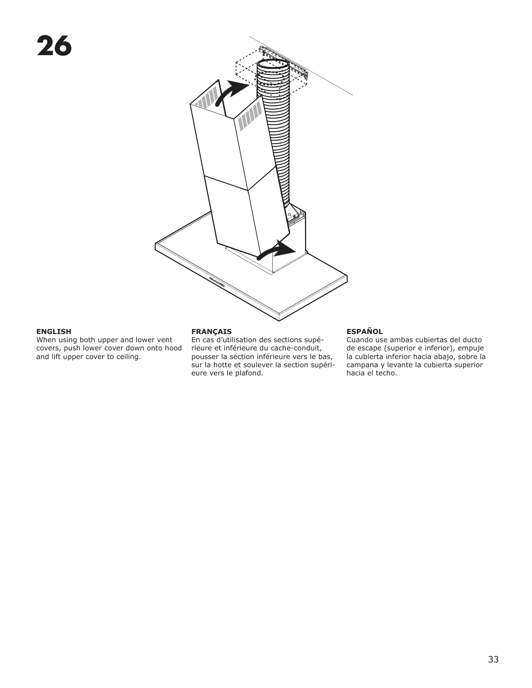 Assembly instructions for IKEA Luftburen wall mounted range hood stainless steel | Page 33 - IKEA LUFTBUREN wall mounted range hood 204.621.46