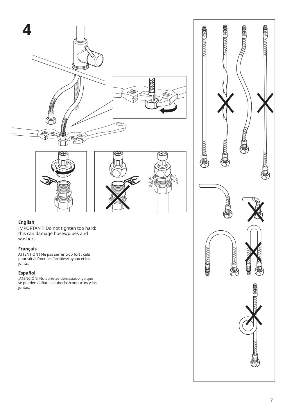 Assembly instructions for IKEA Lundskaer bath faucet with strainer black | Page 7 - IKEA GODMORGON / ODENSVIK sink cabinet with 2 drawers 094.244.29