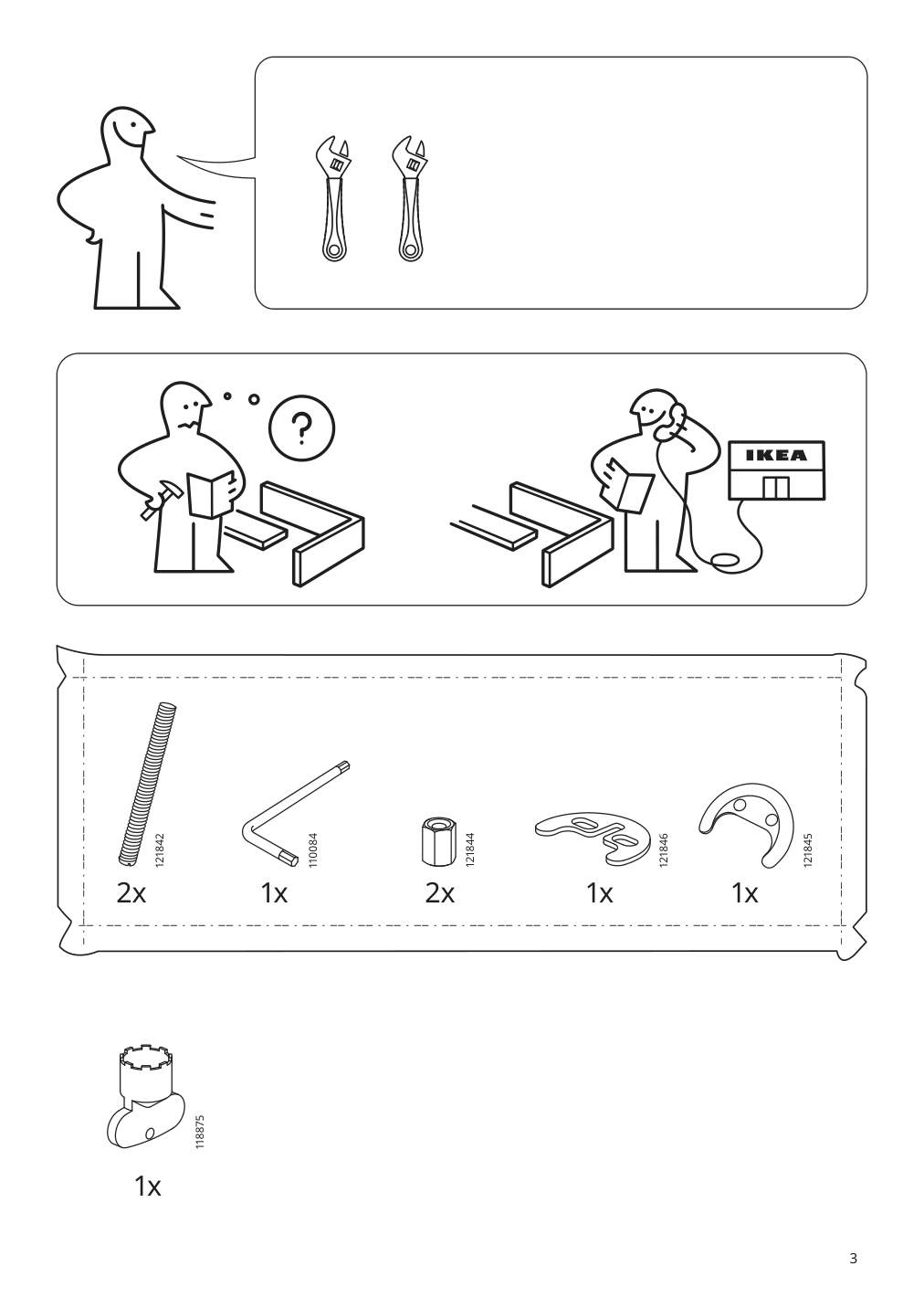 Assembly instructions for IKEA Lundskaer bath faucet with strainer chrome plated | Page 3 - IKEA LUNDSKÄR bath faucet with strainer 102.400.28