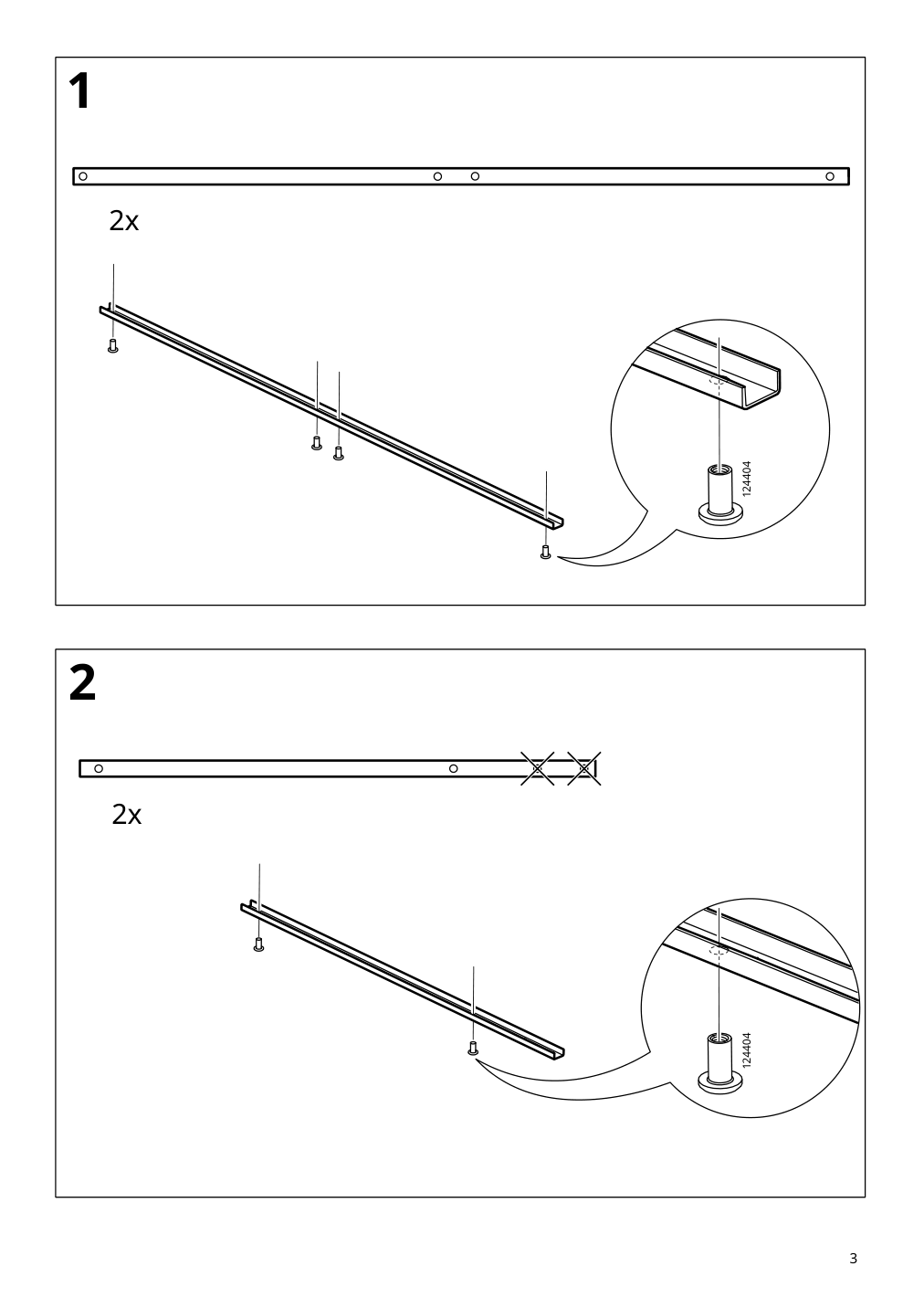 Assembly instructions for IKEA Lungoen privacy screen off white indoor outdoor | Page 3 - IKEA LUNGÖN privacy screen 805.155.09