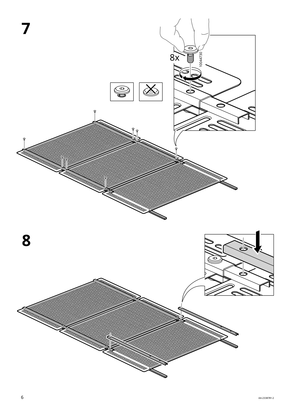 Assembly instructions for IKEA Lungoen privacy screen off white indoor outdoor | Page 6 - IKEA LUNGÖN privacy screen 805.155.09