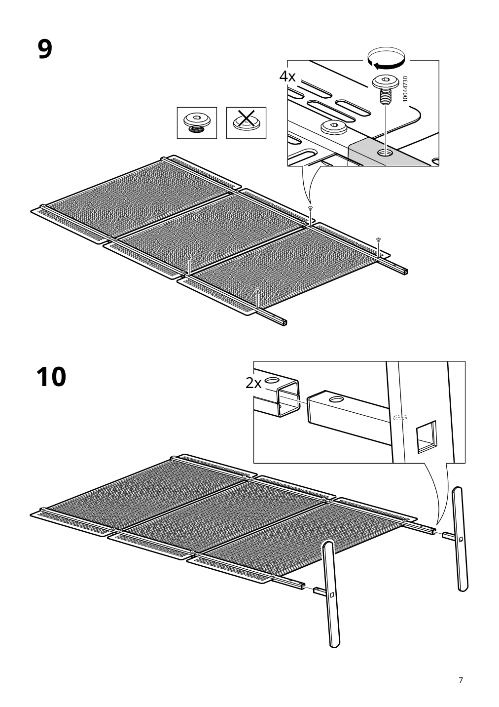 Assembly instructions for IKEA Lungoen privacy screen off white indoor outdoor | Page 7 - IKEA LUNGÖN privacy screen 805.155.09