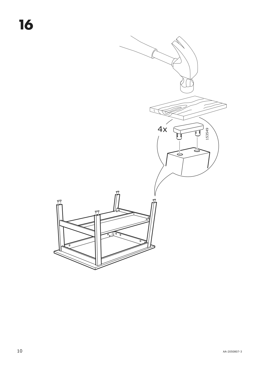 Assembly instructions for IKEA Lunnarp coffee table brown | Page 10 - IKEA LUNNARP coffee table 203.990.27